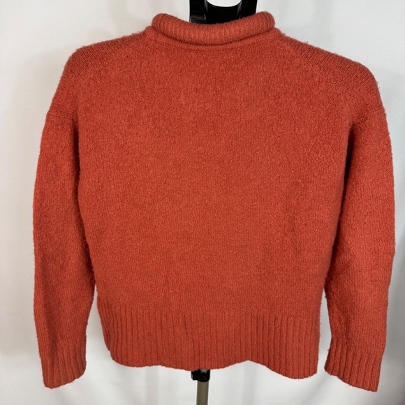 Madewell Fulton Roll Neck Pullover Sweater Wool Alpaca XS Coral - Picture 5 of 5
